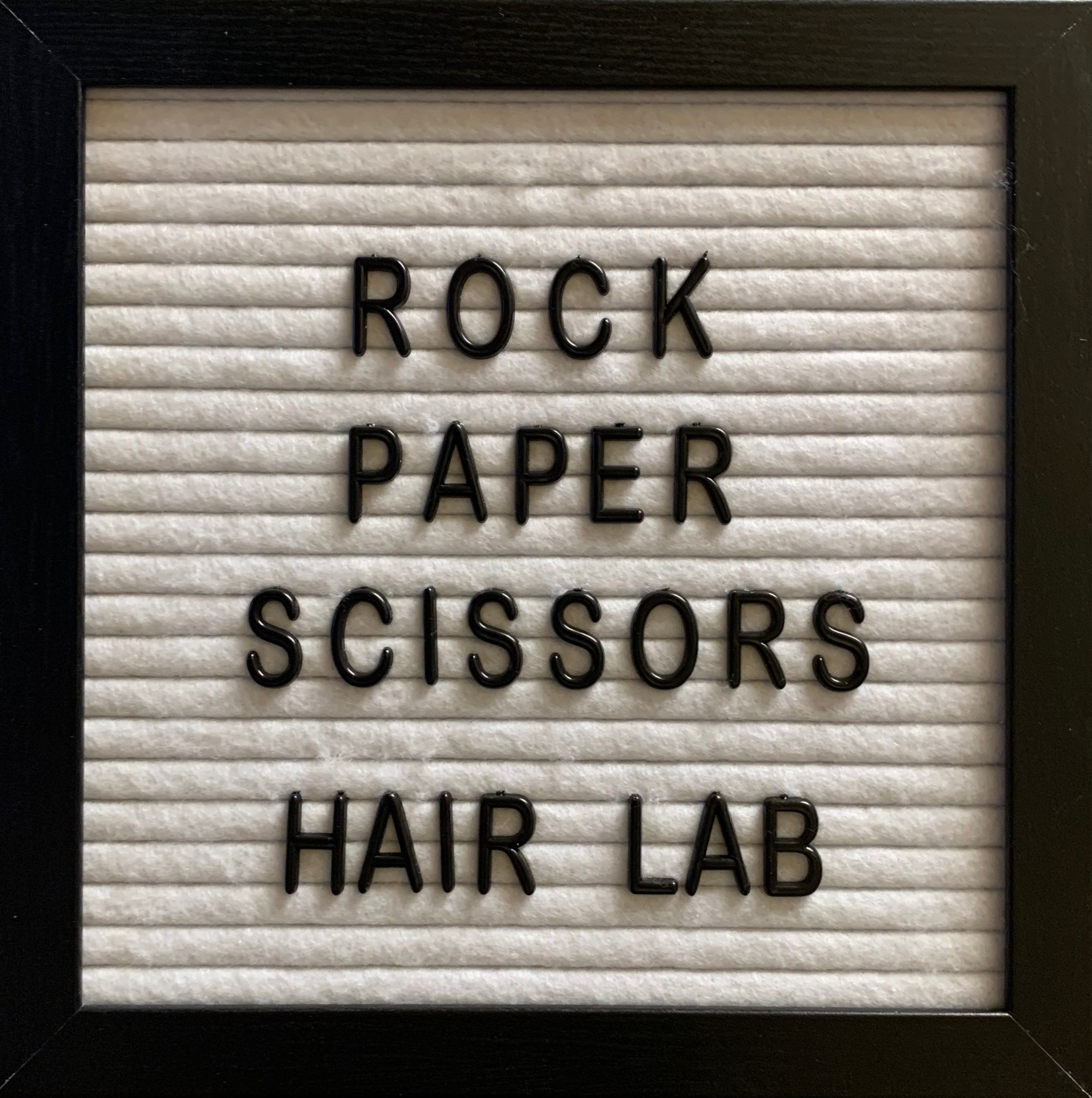 Rock Paper Scissors hair lab